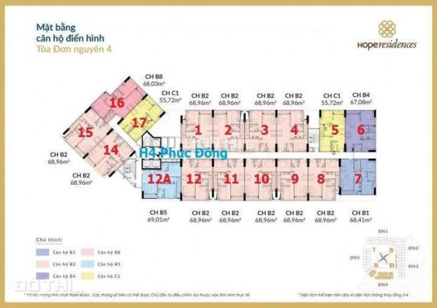 Chính chủ cần nhượng lại suất vào tên HĐ trực tiếp, 68m2, tầng 12 chung cư Phúc Đồng, giá đẹp 12011765