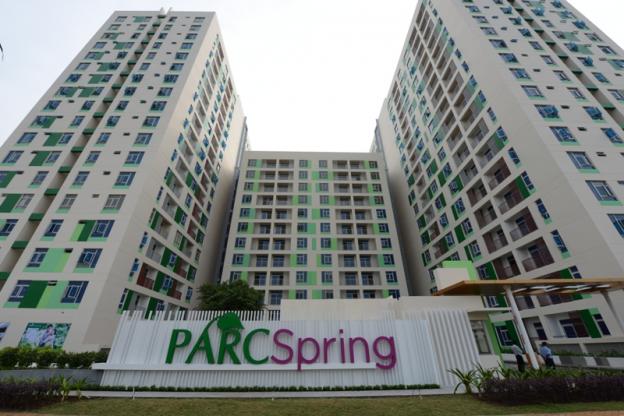 Bán căn CH PARCSPring, diện tích 91m2, full Nt, tầng cao, có HĐ thuê, giá 2.45 tỷ. LH 0902516251 12266073
