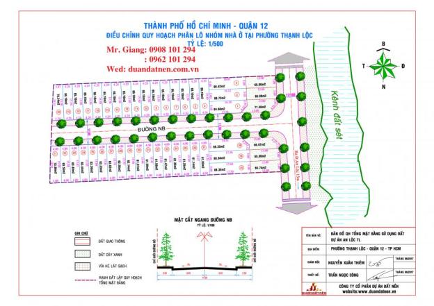 Bán đất gần cầu An Lộc, giá 48 tr/m2, đường 11m 12414714