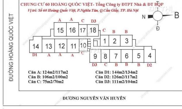 Bán căn hộ số 04 tầng 24 chung cư 60 Hoàng Quốc Việt - Học Viện Kỹ Thuật Quân Sự 12132545