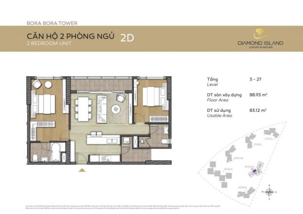 Bán căn hộ 2 phòng ngủ, tháp Bora Bora, B-1x.05, view hồ bơi, bàn giao có bếp, tủ âm tường, 5.15 tỷ 12183629