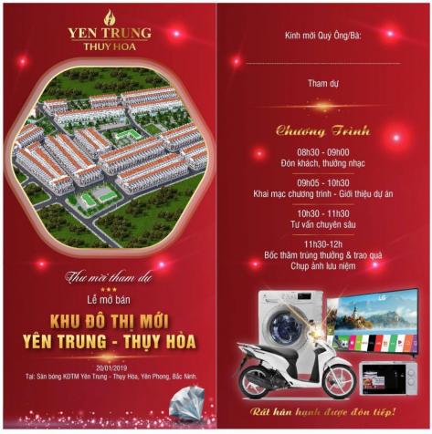Cơ hội đầu tư siêu lợi nhuận với 425tr dự án KĐT mới Yên Trung Thụy Hòa, Yên Phong, Bắc Ninh 12276267