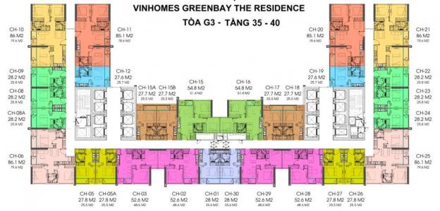 Chủ bán cắt lỗ căn hộ ở G3 Vinhomes Green Bay, Mễ Trì, căn 22 và 23, giá 850 tr/căn (nhận thô) 12259949