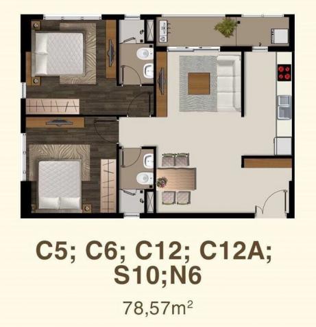 Cần tiền nên sang nhượng lại căn 78m2, Saigon Mia sắp bàn giao. Giá tốt có 2PN, 2WC, LH 0938242472 12208523