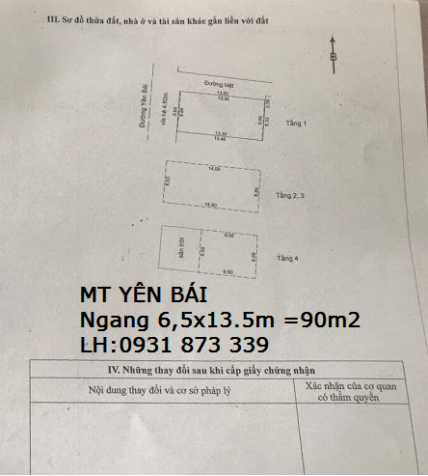 Bán nhà mặt phố 4 tầng tại đường Yên Bái, Hải Châu, Đà Nẵng. Diện tích 90m2, giá 22 tỷ 12350435