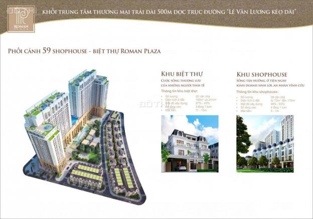 Bán liền kề Roman Plaza, diện tích 74m2, chiết khấu 4%, hỗ trợ vay LS 0% 12132462