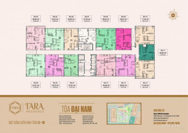 Chính chủ cần bán căn Tara Residence, Tạ Quang Bửu, Q8, 81m2, 2PN - 2WC, còn hỗ trợ vay 12334507