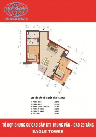 Bán căn hộ chung cư CT1 Trung Văn Vinaconex 3, DT 73m2, giá chỉ 1.7 tỷ - 0903.279.587 12529900