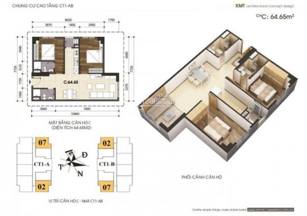 Bán căn hộ 69,7m2, 02 phòng ngủ tại Mễ Trì Plaza, bên cạnh Vinhomes Green bay 12455289