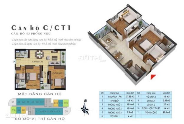 Bán căn hộ chung cư tại dự án Gelexia Riverside, Hoàng Mai, Hà Nội. DT 89.2m2, giá 20.8 tr/m2 12415528