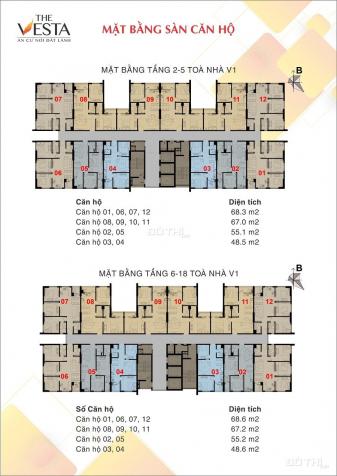 Bán CC The Vesta từ 670tr, nhận nhà ở ngay, hỗ trợ vay 70% GTCH, LH 0911237588 12468047