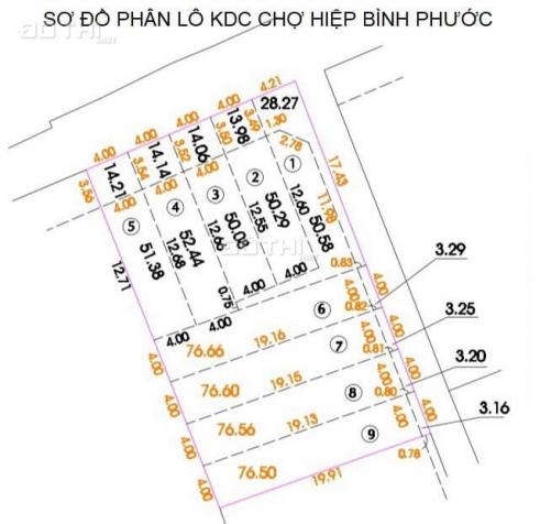 Bán đất nền dự án đường Quốc Lộ 13 cũ, ngay chợ Hiệp Bình Phước, UBND Phường chỉ 200m, chỉ còn 5 lô 12499966
