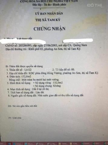 Bán đất tại đường Nguyễn Trác, Phường An Sơn, Tam Kỳ, Quảng Nam. Diện tích 132m2, giá 2.9 tỷ 12501829