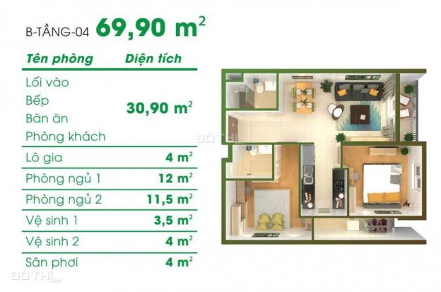 Cho thuê căn hộ Depot Metro Tham Lương, 75 m2. Giá 7 triệu/tháng 12503312