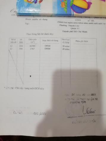 Bán đất dự án xây dựng trường học Thạnh Lộc, quận 12, gần ngã tư Ga, Hà Huy Giáp 12566007