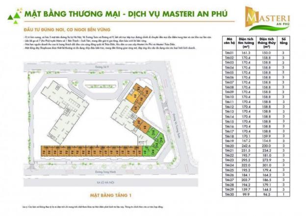 Bán shophouse Masteri An Phú, Quận 2, ngay tuyến Metro Số 1, LH 0936060696 12572971