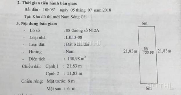 Bán gấp lô đất khu đô thị Nam Sông Cái, Diên Khánh, LH: 0981176411 12556046