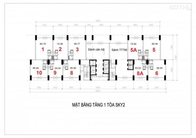 Bán shophouse khối đế Ciputra, dt 226.16m2 xây 3 tầng, MT 8m, đóng 10% ký HĐ, vay LS 0% 12471253