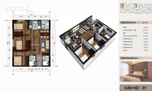Bán căn hộ chung cư tại dự án The Vesta, Hà Đông, Hà Nội, diện tích 68m2, giá 13.5 tr/m2 12580291