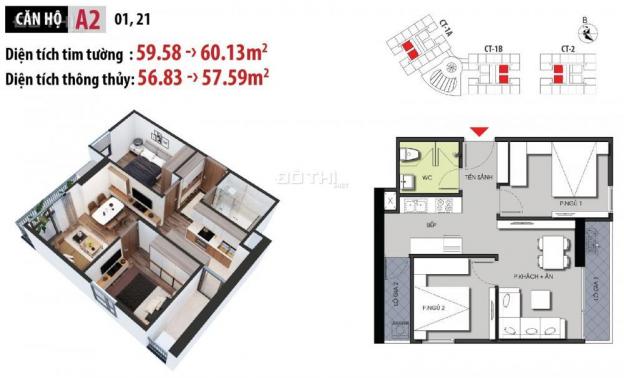 Chính chủ bán căn hộ 2PN Hateco Xuân Phương, 1.2 tỷ 12591049