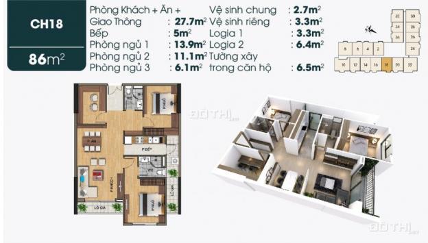 Chỉ từ 2 tỷ cho một căn hộ chung cư cao cấp 86m2, full nội thất tại phố Sài Đồng, Long Biên 12594907
