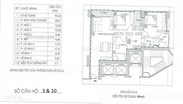 Chung cư IA20 Ciputra 92m2, giá gốc 16.8 tr/m2, chênh 80 tr. LH: 0382276666 12621859