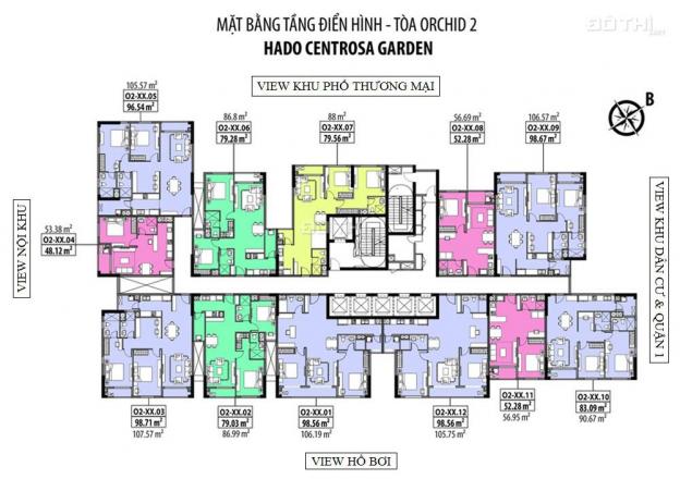 Bán căn hộ HaDo Centrosa Garden diện tích 53.36 m2 1PN + 1 giá 3.15 tỷ thấp nhất thị trường 12632855