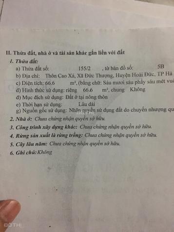 Bán lô đất thổ cư SĐCC, gần ngã tư Trạm Trôi, Hoài Đức, giá 900 triệu 12640627