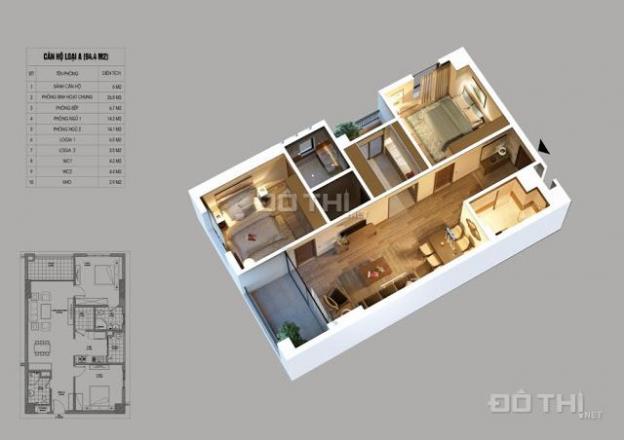 Bán căn hộ tầng 15 dự án Northern Diamond 2 phòng ngủ, view sông Hồng 2.7 tỷ, full nội thất 12640931