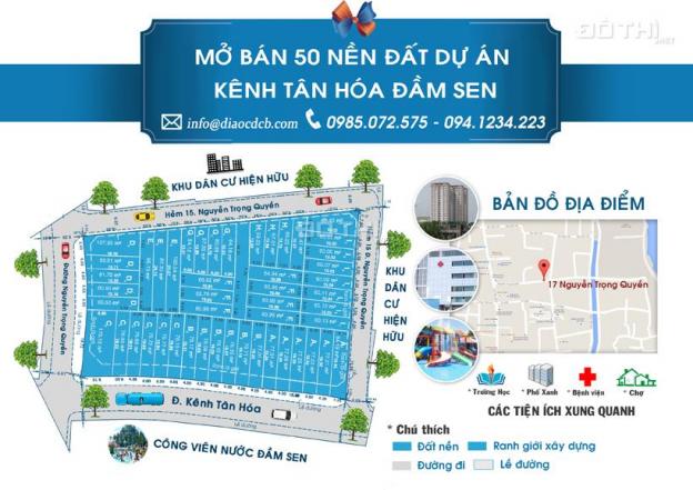 Bán đất MT Kênh Tân Hóa, Tân Phú, đối diện công viên Đầm Sen. LH: 0902381631 12648788