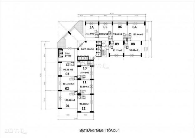 Bán shophouse thương mại Ciputra. DT 226.16m2 thông 3 tầng, MT 8m, HTLS 0%, giá trực tiếp CĐT 12651231