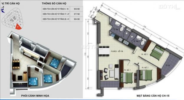 Bán căn hộ tòa B Vinaconex 2 Kim Văn Kim Lũ - 96.9m2 - 3 phòng ngủ - view đẹp còn đúng 1 căn này 12653112