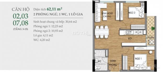 Cần bán căn 62m2, tầng 8, tòa C, view Vinhomes Riverside, giá chỉ 1,5 tỷ CK ngay 5% GTCH, vay 0% LS 12670113