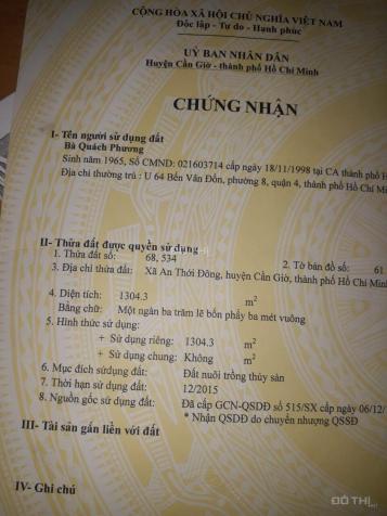 Cần bán lô đất mặt tiền An Thới Đông 1034m2, giá 3 tr/m2, gần trường học 12671422