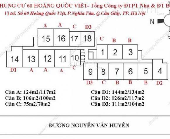 Bán gấp căn góc view đẹp CHCC 60 Hoàng Quốc Việt, T1214, 4PN, 3WC, giá: 27 tr/m2, LH: 0349946789 12676177