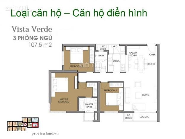 Căn hộ view đẹp với 3PN tháp T2 Vista Verde cần bán 12680154