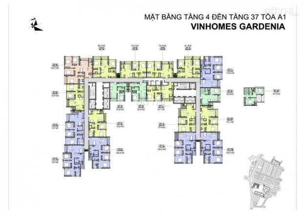 Vin Gardenia - Chính chủ gửi bán căn 2PN tòa A1, tầng trung đẹp, nội thất nguyên bản CĐT 12681640