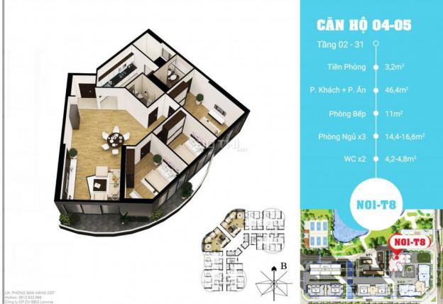 Tôi cần bán căn hộ đủ loại diện tích từ 93m2 - 136m2 tại chung cư N01T8 Ngoại Giao Đoàn 12681686