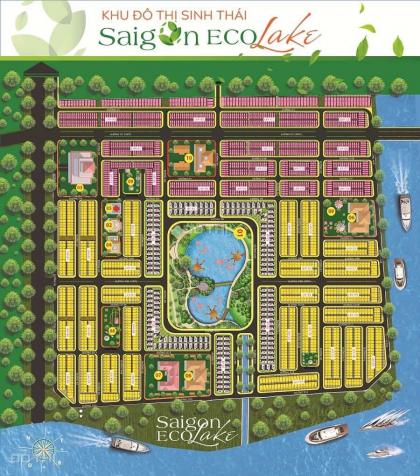 Đến hạn trả nợ ngân hàng tôi cần bán nhanh 1 lô đất Sài Gòn Eco Lake, LKV 140m2, giá 1 tỷ 150 triệu 12696399