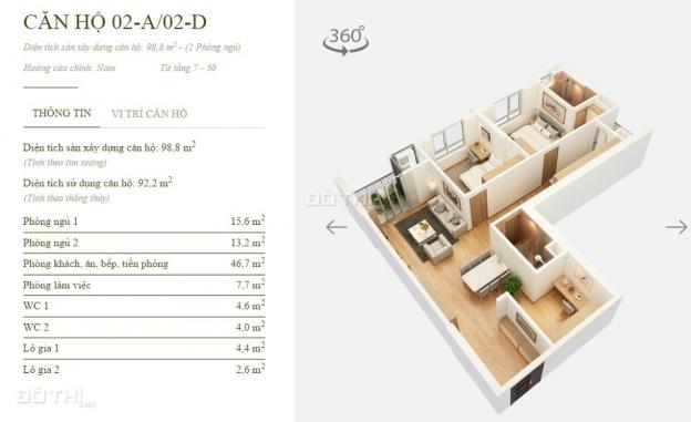 Bán căn hộ chung cư tại dự án Mandarin Garden 2, Hoàng Mai, Hà Nội, diện tích 80m2 12701822