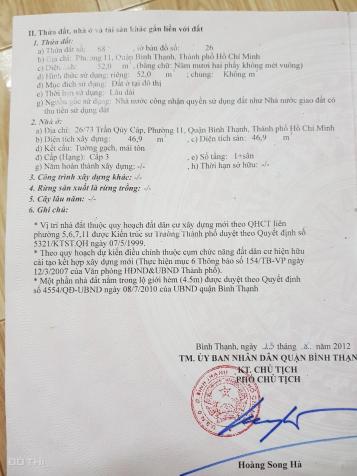 Đi định cư nước ngoài bán gấp nhà Trần Quý Cáp, Bình Thạnh. Giá 5 tỷ - 0929284427 12710100