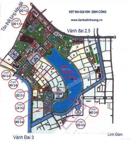 Bán nhà BT, LK tại dự án KĐT Đại Kim, Định Công Hoàng Mai, HN, DT 75m2, giá 40 tr/m2 (tiền đất) 12712202