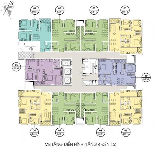 Bán căn hộ tầng 8 BC Đông Nam, thiết kế 2PN, DA Valencia Garden. Nhận nhà ở ngay 12715661