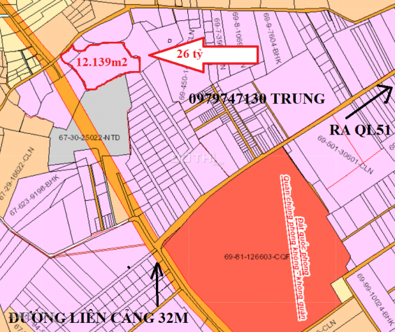 Bán đất tại đường Liên Cảng, Xã Long Phước, Long Thành, Đồng Nai, diện tích 12,139m2, giá 26 tỷ 12715757