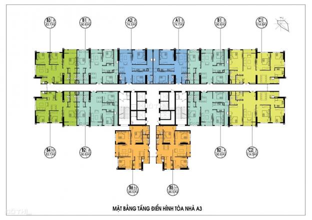 Căn hộ số 04 tầng cao tòa nhà A3 chung cư An Bình City 12717500