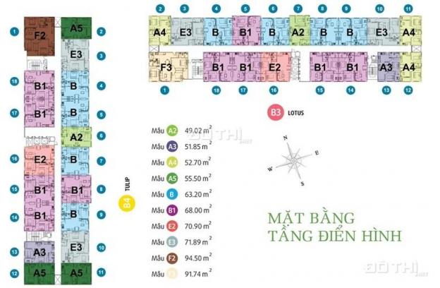 Bán căn hộ tại dự án Green Park Bình Tân, DT 52m2, giá bán 1,3 tỷ/căn 12719115