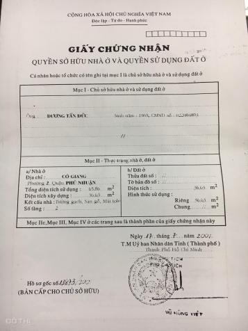 Chính chủ bán nhà 1 trệt, 1 lầu, đường Cô Giang, liền kề Q. 1 12724372