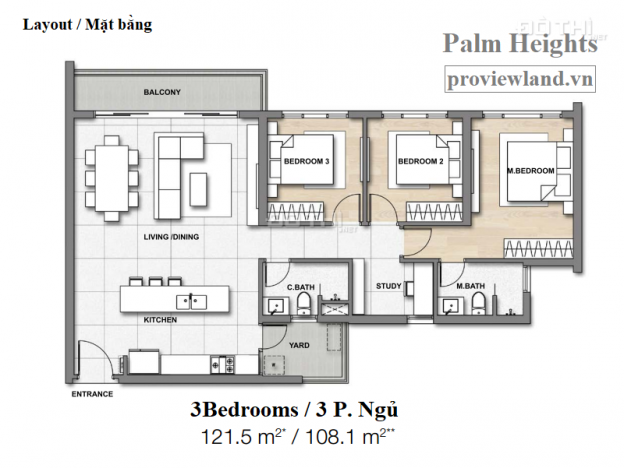 Bán căn hộ view đẹp 3PN tại Palm Heights Block T3 12725857