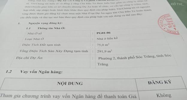 Bán nhà phố Vincom shophouse Sóc Trăng, nhà 1 trệt, 3 lầu, đang hoàn thiện, DT ngang 6m, dài 12,5m 12736437