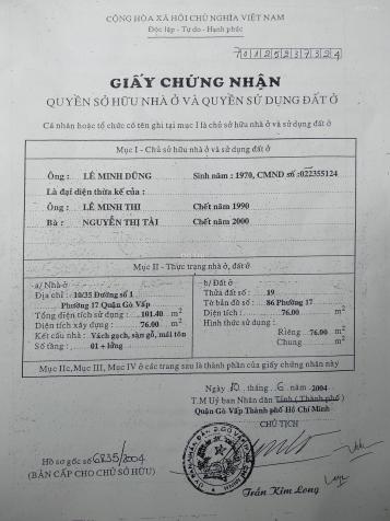 2 nhà liền kề hẻm 226 Nguyễn Văn Lượng, P. 17, Q. Gò Vấp 12736481